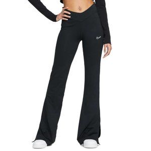 Nike Womens High Rise Flare Split Yoga Pants in Black